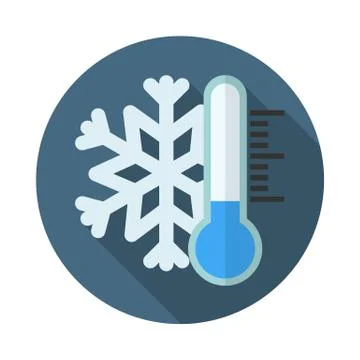 Thermometer with snowflake Stock Illustration