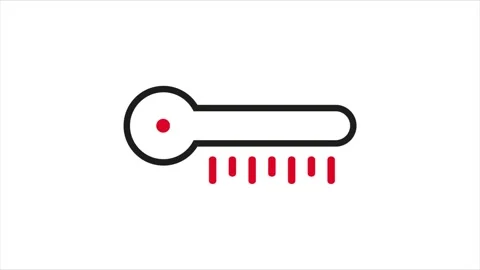 Thermometer temparature indicator animation video 2d style Vídeo Stock 296090643