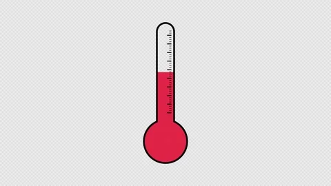 Thermometer Temperature Fluctuation Animation Stock Footage 307704457