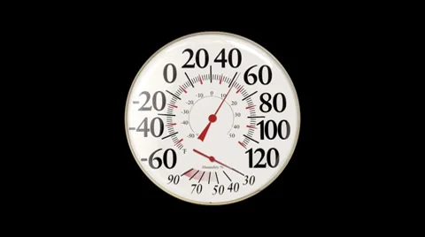 Thermometer Temperature Rising then Dropping - Black Screen Video stock 8701266
