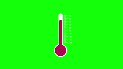 Thermometer Temperature Scale Green Screen Animation Stock Footage 312968665