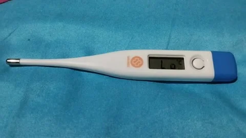 This thermometer is used to measure the temperature of the human body Stock Footage 225173214