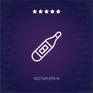 Thermometer vector icon Stock Illustration