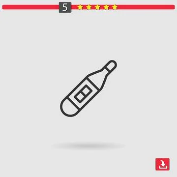 Thermometer vector icon Illustrazione stock