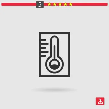 Thermometer vector icon Stock Illustration