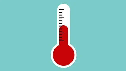 Thermometer Warms Up Slowly with Transparent Background Vidéo 88934929