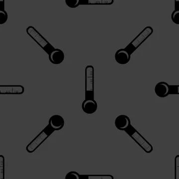 Thermometer. web icon. flat design. Seamless gray pattern. Stock Illustration