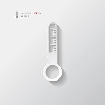 Thermometer web icon vector illustration. 스톡 일러스트