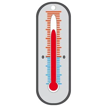 Thermometer on white background Stock Illustration