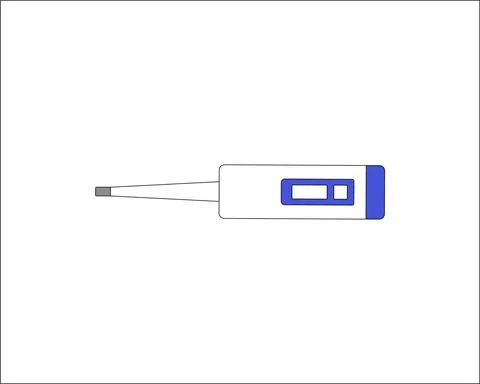 Thermometer on white background Illustrazione stock