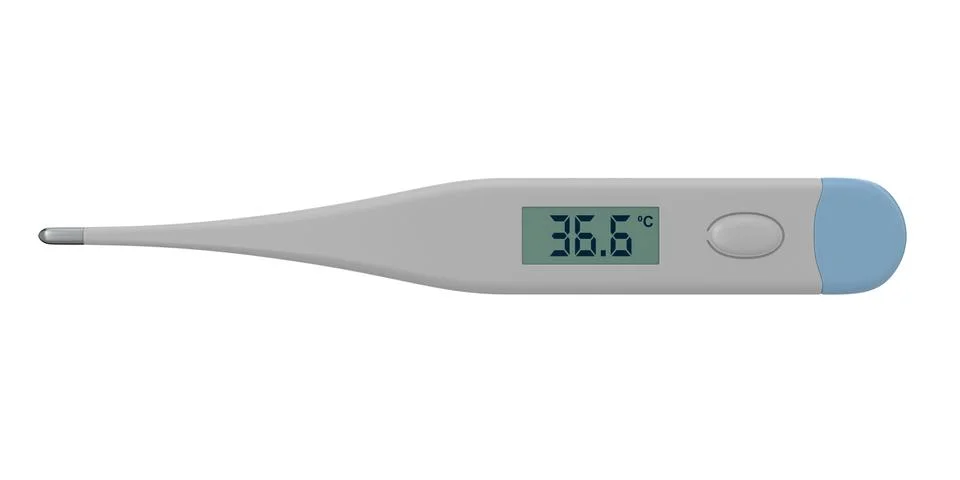 Thermometer on white background. Isolated 3D illustration Stock Illustration