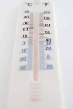 Thermometer on white background Stock Photos