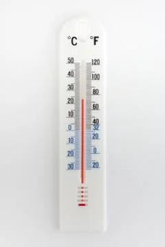 Thermometer on white background Stock Photos