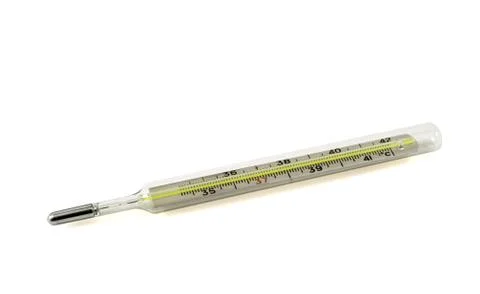 Thermometer on a white background Stock Photos