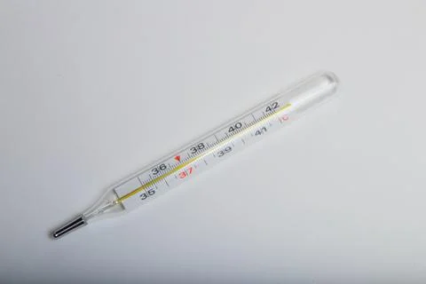 Thermometer on a white background. Foto stock