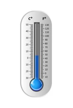 Thermometer white . Vector Stock Illustration