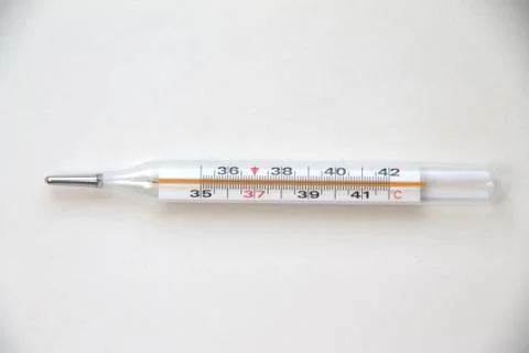 Thermometer on withe backround: mockup for design Stock Photos