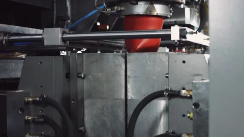 Thermoplastic automatic machine. Production of tank, factory line Vídeo Stock 274577076