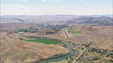 Thermopolis aerial Stock Footage 65438726