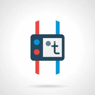 Thermoregulator of heating modern flat vector icon Stock Illustration