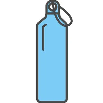Thermos flask bottle vector icon Stock Illustration