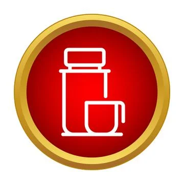 Thermos flask icon presenting camping hot drink イラスト素材