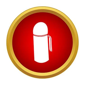 Thermos flask icon representing hot drink container イラスト素材