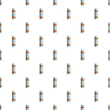 Thermos flask pattern repeating on a white background Illustrazione stock