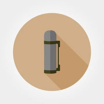 Thermos icon. Flat Stock Illustration
