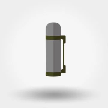 Thermos icon. Flat Stock Illustration