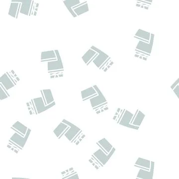 Thermos tool glyph vector seamless pattern black Stock Illustration