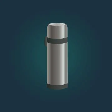 Thermos vector illustration on blank background Stock Illustration