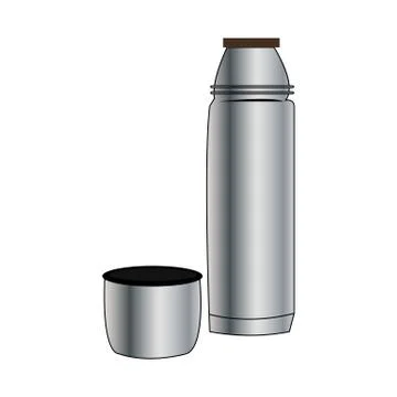 Thermos on white Stock Illustration