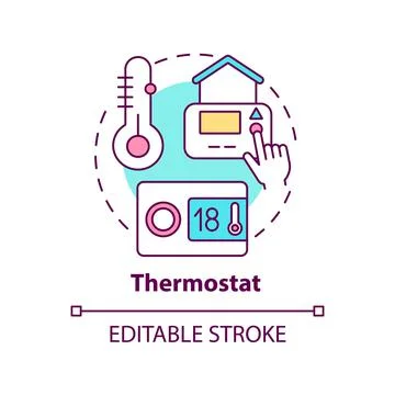 Thermostat concept icon Stockillustratie