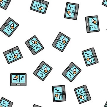 Thermostat conditioning system vector seamless pattern Illustrazione stock