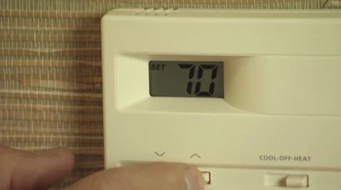 Thermostat CU Stock Footage 8682069