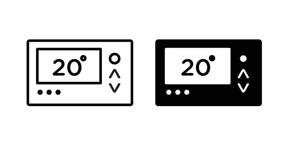 Thermostat icon design. Simple Vector illustrations.. 스톡 일러스트