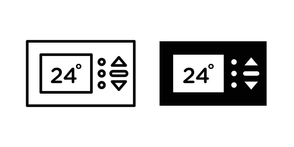 Thermostat icon set, collection of vector icons Illustrazione stock