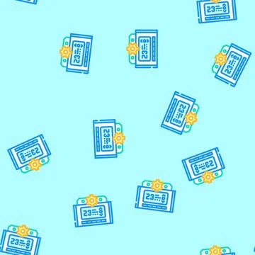 Thermostat installation home maintenance vector seamless pattern Stockillustratie