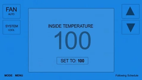 A Thermostat Reading 100 Degrees for Corner Pin Tracking Stock Footage 328650577
