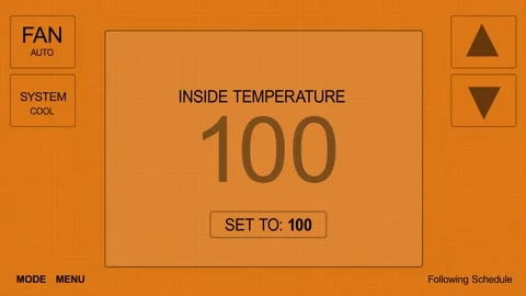 A Thermostat Reading 100 Degrees for Corner Pin Tracking Stock Footage 328835319