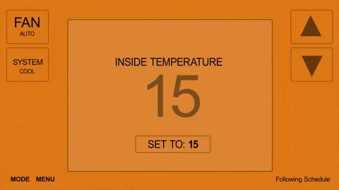 A Thermostat Reading 15 Degrees for Corner Pin Tracking Stock Footage 328835241