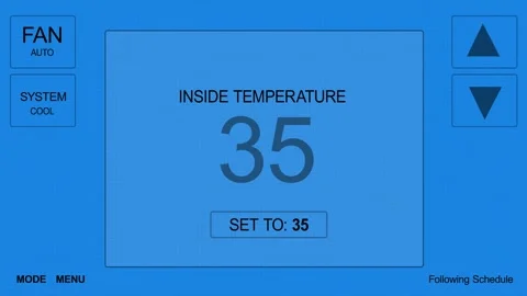 A Thermostat Reading 35 Degrees for Corner Pin Tracking Stock Footage 328650455
