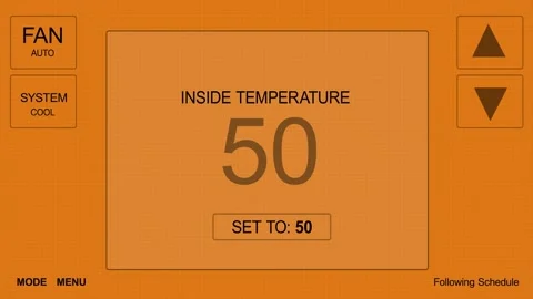 A Thermostat Reading 50 Degrees for Corner Pin Tracking Stock Footage 328835271