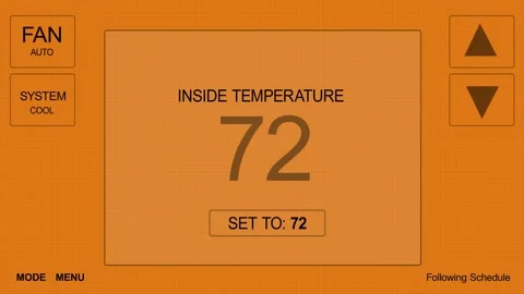 A Thermostat Reading 72 Degrees for Corner Pin Tracking Stock Footage 328835299
