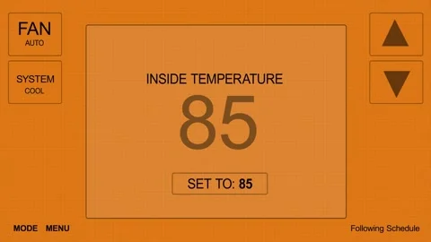 A Thermostat Reading 85 Degrees for Corner Pin Tracking Stock Footage 328835310