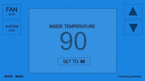 A Thermostat Reading 90 Degrees for Corner Pin Tracking Stock Footage 328650524