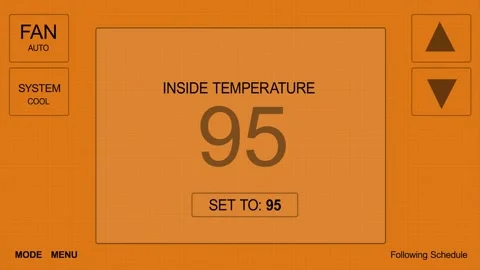 A Thermostat Reading 95 Degrees for Corner Pin Tracking Stock Footage 328835317