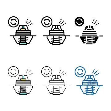 Thermostat replacement color icon vector diversity isolated Stock Illustration