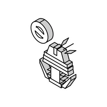 Thermostat replacement isometric icon vector illustration Stock Illustration